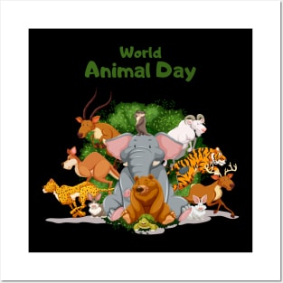 World animal day Posters and Art